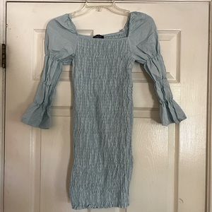 Boohoo Light Blue Slim Fit Summer Dress